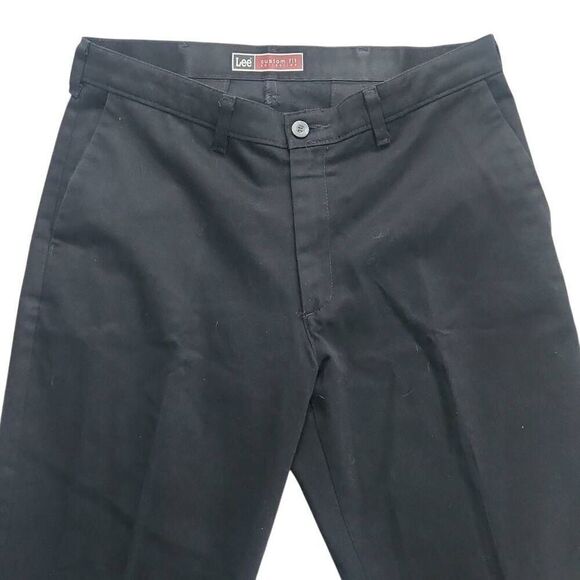 Lee Custom Fit Collection Mens Size 34x30 Black Chino Pants - Picture 2 of 5